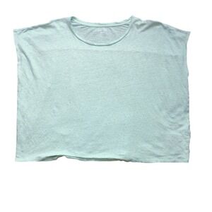 NEW Eileen Fisher Womens Top Sleeveless Crew Neck T-Shirt Size XXXL  Linen Mint